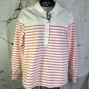 Joules Nautical Stripe Shirt Premium Grade Long Sleeve High Low Hem Pullover
